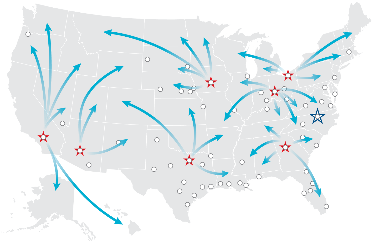 JF Locations Map_2026_Distribution & Pick-Up_NoLegend